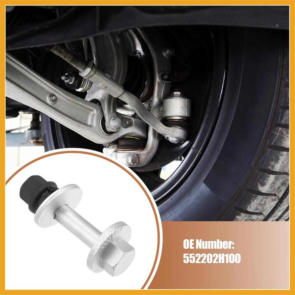 Car Camber Adjusting Eccentric Bolts Lockout Kit Suspension Control Arm Repair Bolt for Hyundai Elantra 2007-2011 No.552202H100 1 Set Replacement