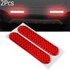 2PCS Car Door Bumper Reflective Stickers Safety Opening Warning Reflector Tape Decal Car Interior Reflector Stickers