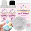 FUNSHOWCASE Squishy Handmade Kit Squishy Resin Set with Paw Mold and Flocking Powder DIY Stress Relief Squeezing Fluffy Toy Soft Present Children