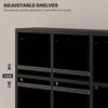 CD Storage Unit With Adjustable Shelves 89 X 130.5 Cm Black
