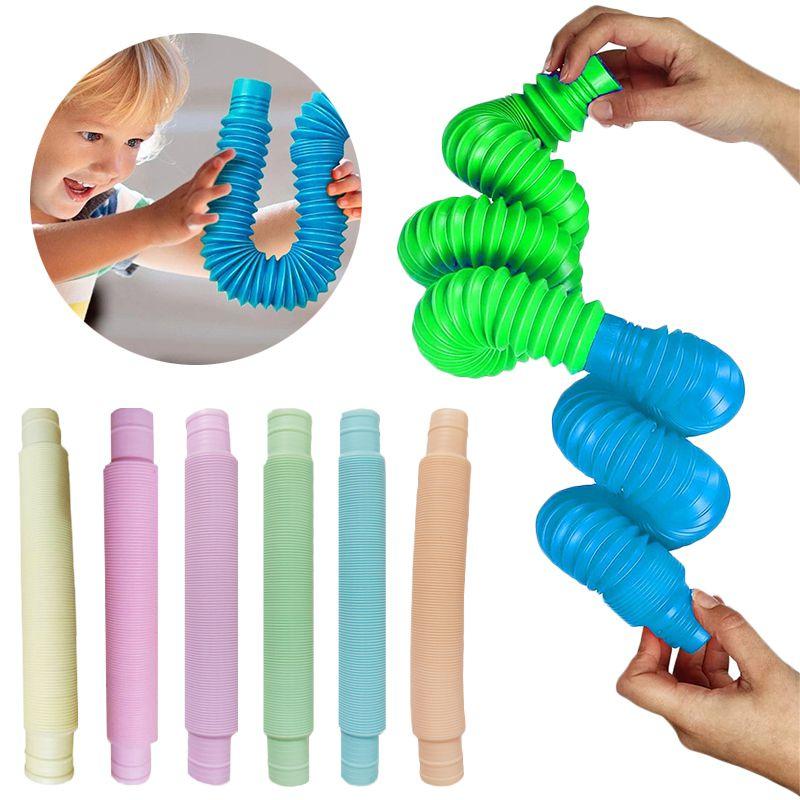 Развлекательные Сделай сам Поп-трубки Телескопические Меха Сенсорные Игрушки для Детей и Взрослых