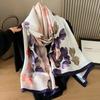 New Xiangyun Forged Silk Scarf for Women's High-end Versatile Printed Shawl Spring and Autumn Women's Silk Scarf Light and Fashion