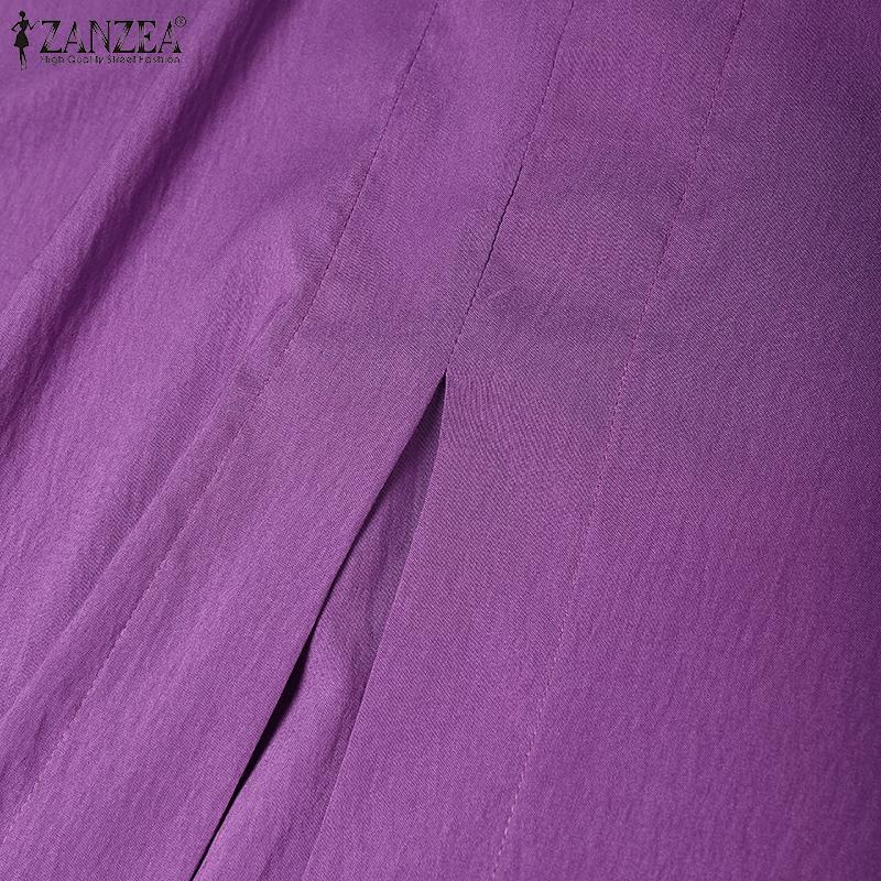 ZANZEA Women 3/4 Sleeve Blouse and Skirts Summer Two Piece Suit Sets