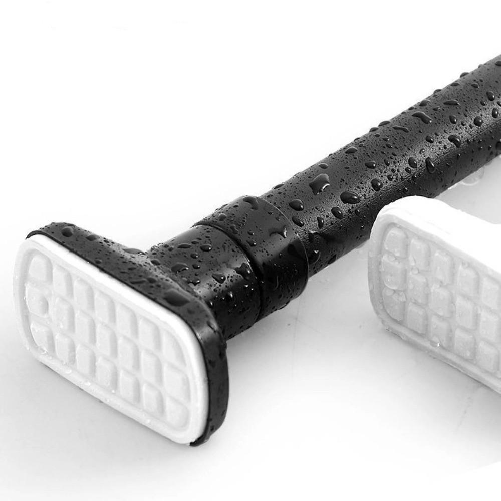 Многоцелевая регулируемая штанга для штор, усиленная, без сверления, выдвижная, из нержавеющей стали, выдвижная штанга для одежды, для душа