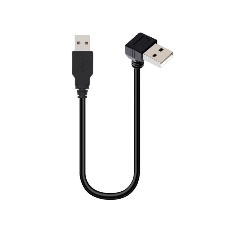 USB 2.0 Кабель с правым углом, штекер-штекер, 25 см, Зарядный кабель для компьютера, жесткого диска, передачи данных и подключения устройств