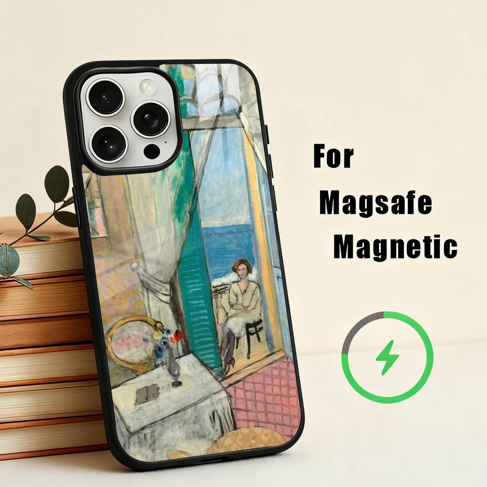 H-Henri M-Matisse Art PaI Phone Case For iPhone17,16,15,14,13,12,11 Plus,For Magnetic Wireless Charge Cover