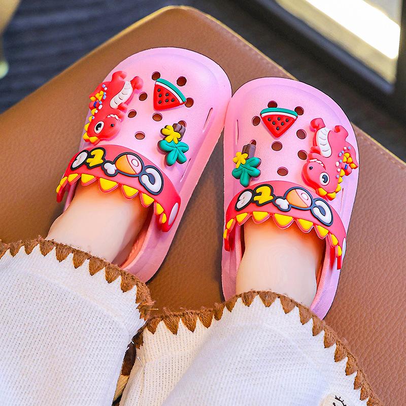 New style for boys and children2-6Cute cartoon non-slip clogs for toddlers, suitable for girls, can be worn outside