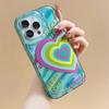 Чехол для телефона с сердечком для iPhone 11, чехол для iPhone 12, 13, 14, 15 Pro Max XR XS X 7, 8, 6 Plus SE, 2020, модный волнистый чехол с лазерной надписью