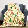 1Pc Christmas Festive Elements Blanket Soft Throw Blanket For Home Bedroom Bed Sofa Travel Office Solid Christmas Blanket