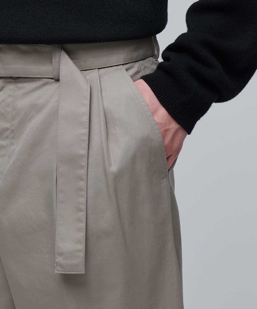 MUSINSA STANDARD Semi-Balloon Belted Chino Pants [Dusty Beige]