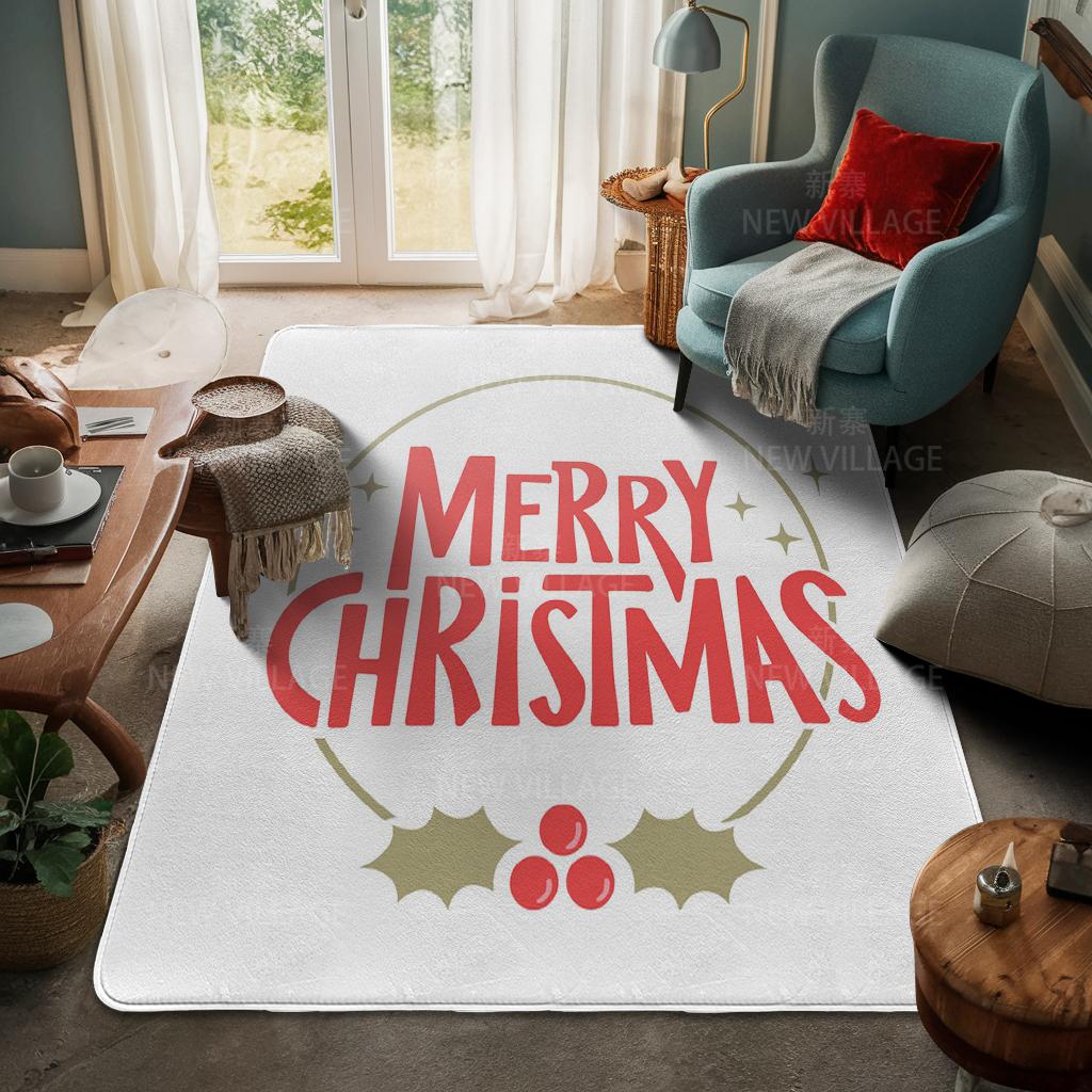Ковер у входа в дом Домашний коврик у двери Гостиная Ванная Комната Ноги ванная комната Нескользящие коврики с водопоглощением для ванной Счастливого Рождества зима