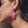 2025 New Fashion Colorful Crab Drop Earrings For Women Creative Cute Animal Enamel Textured Personality Earrings Zircon Gifts
