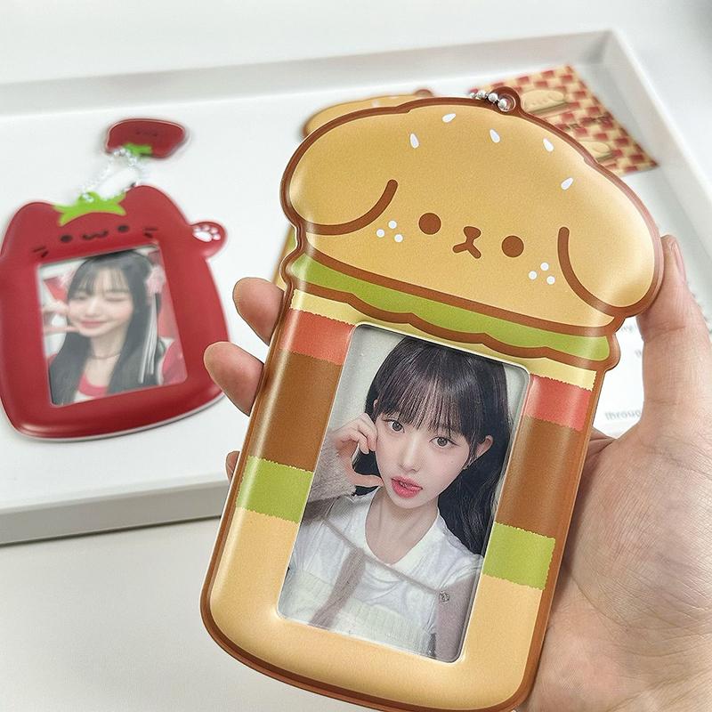 Kpop Держатель для фотокарточек Папка-альбом Держатель для фотокарточек 3-дюймовая папка для айдолов Дисплей для фотокарточек Брелок Защитный чехол Фотоальбомы