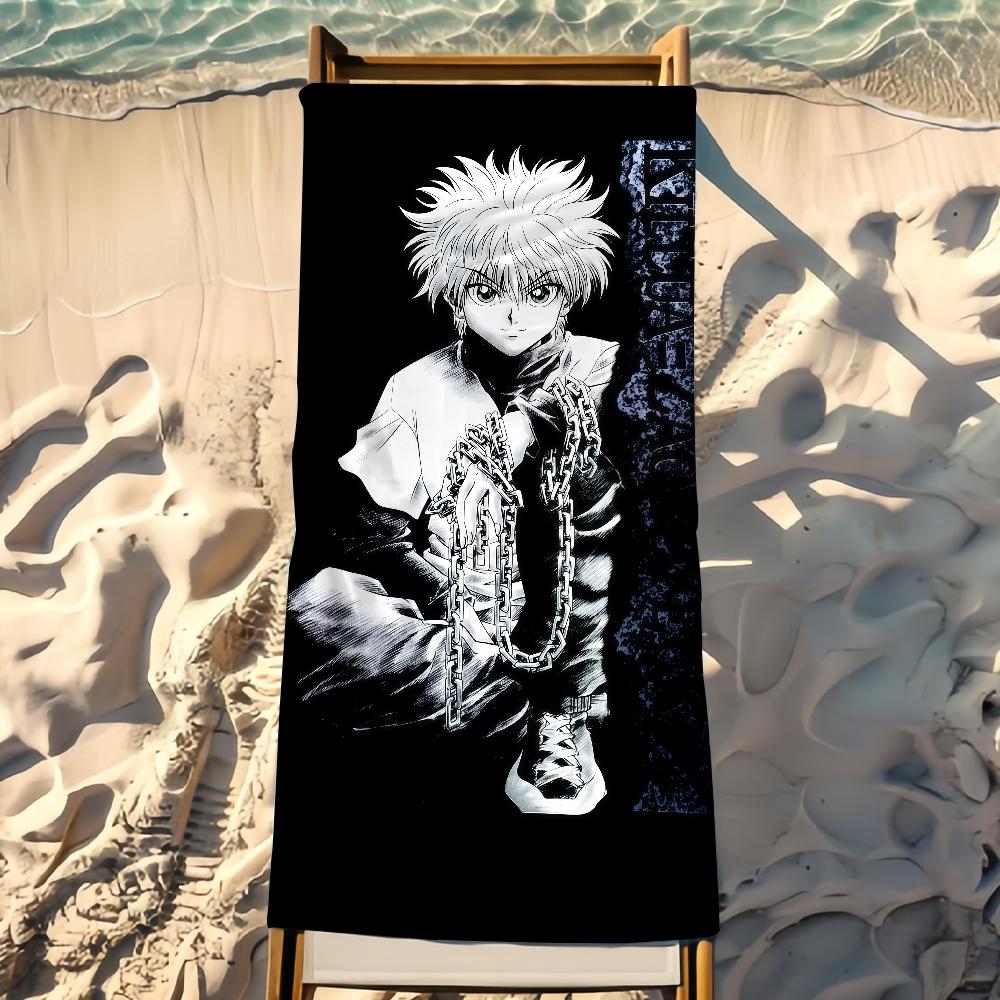Комикс Hunter X Hunter Полотенце Пляжное Полотенце Дорожное Легкое Приятное для Кожи для Бассейна Пляжа Кемпинга Круиза Лето