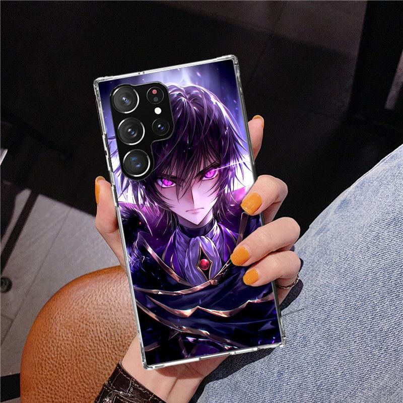 Чехол для телефона с аниме Code Geass для Samsung Galaxy S24 S25 Edge S26 Ultra S23 S22 S21 Plus S20 FE + Персонализированный чехол с принтом Galaxy