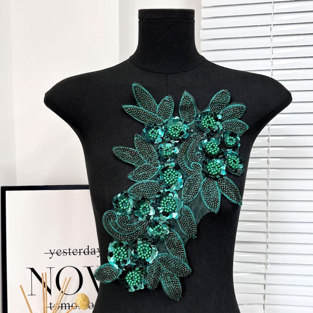 Three Dimensional Flowers Flower Embroidered Patches Sequin Patch Repair Women Clothes