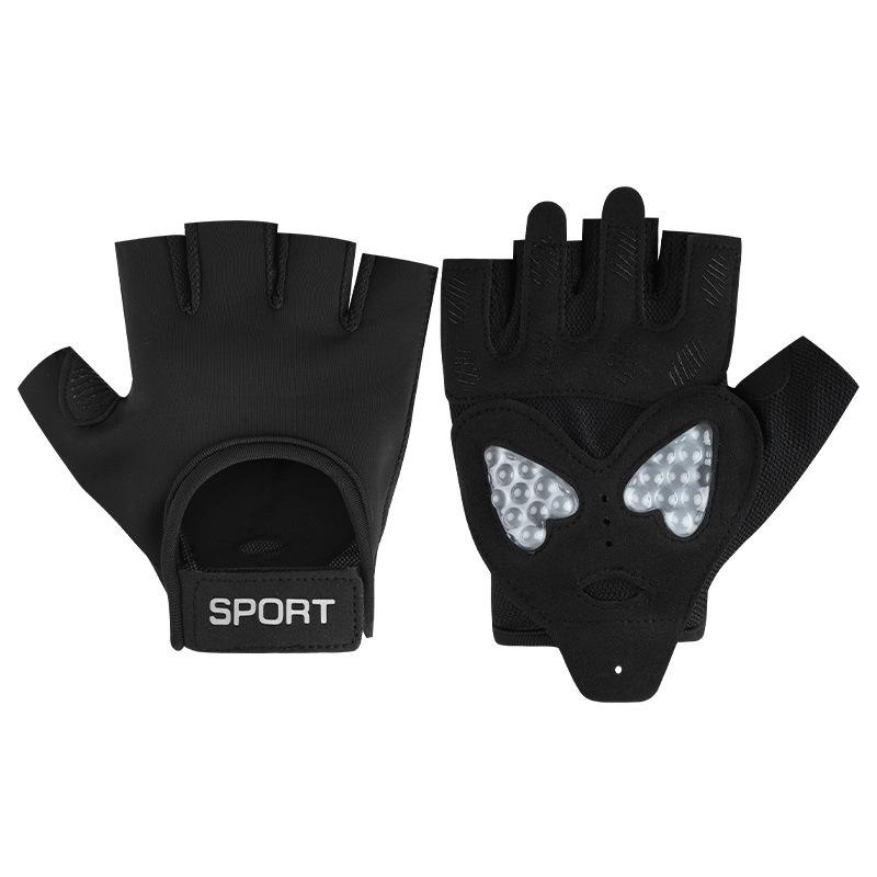 Sports gloves half finger ice silk breathable wear-resistant fitness gloves