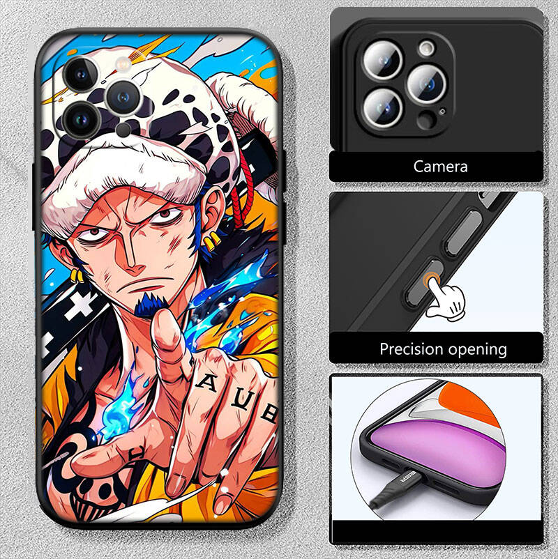 MH117 Чехол для телефона One Piece Law для iPhone 7 8 11 12 13 14 15 16 17 16E XS Pro Max XR X SE Air