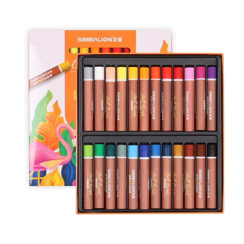 Масляные мелки Lion Heavy Color - 24 или 36 цветов для ученического и детского творчества.