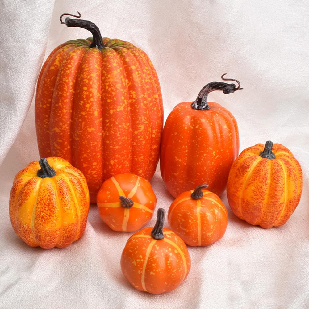 Pumpkin Craft Set Foam Pumpkin Decoration Fall Harvest Table Centerpiece Artificial Foam Pumpkins Set for Thanksgiving Halloween
