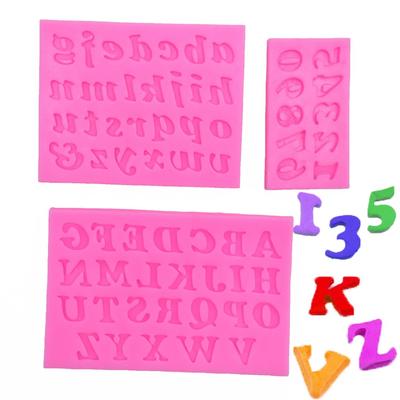 3 шт., набор силиконовых форм для помадки, формы для торта, цифры, буквы и шоколадные формы для выпечки тортов и поделок из глины