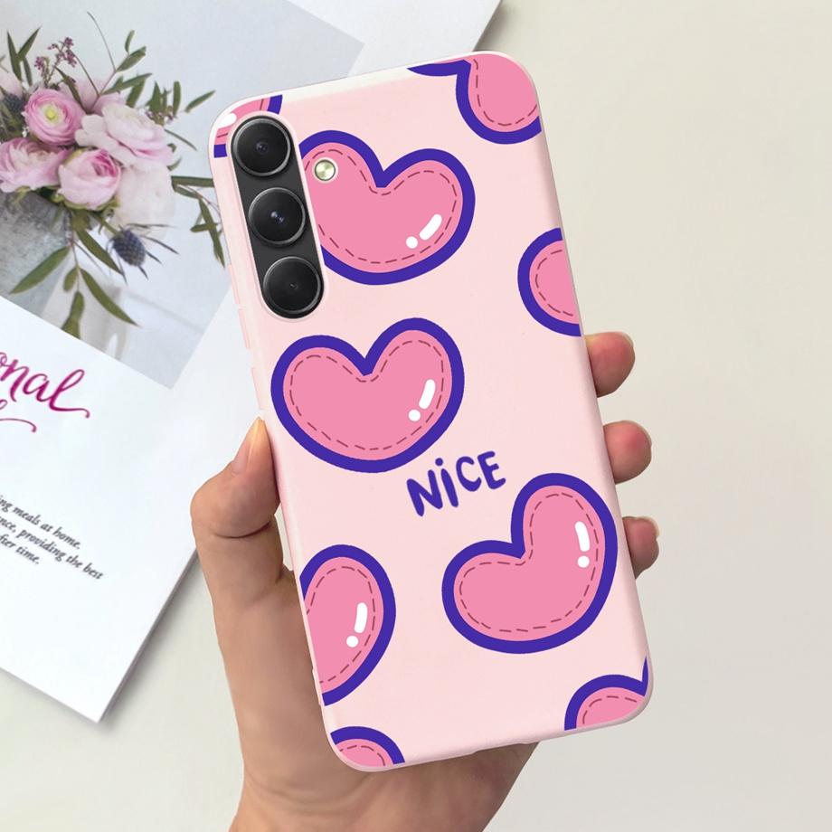 Couple Love Heart Bumper For Samsung A55 5G Case Soft Ultra Slim Matte Silicone Phone Cover For Samsung Galaxy A55 A556B Fundas