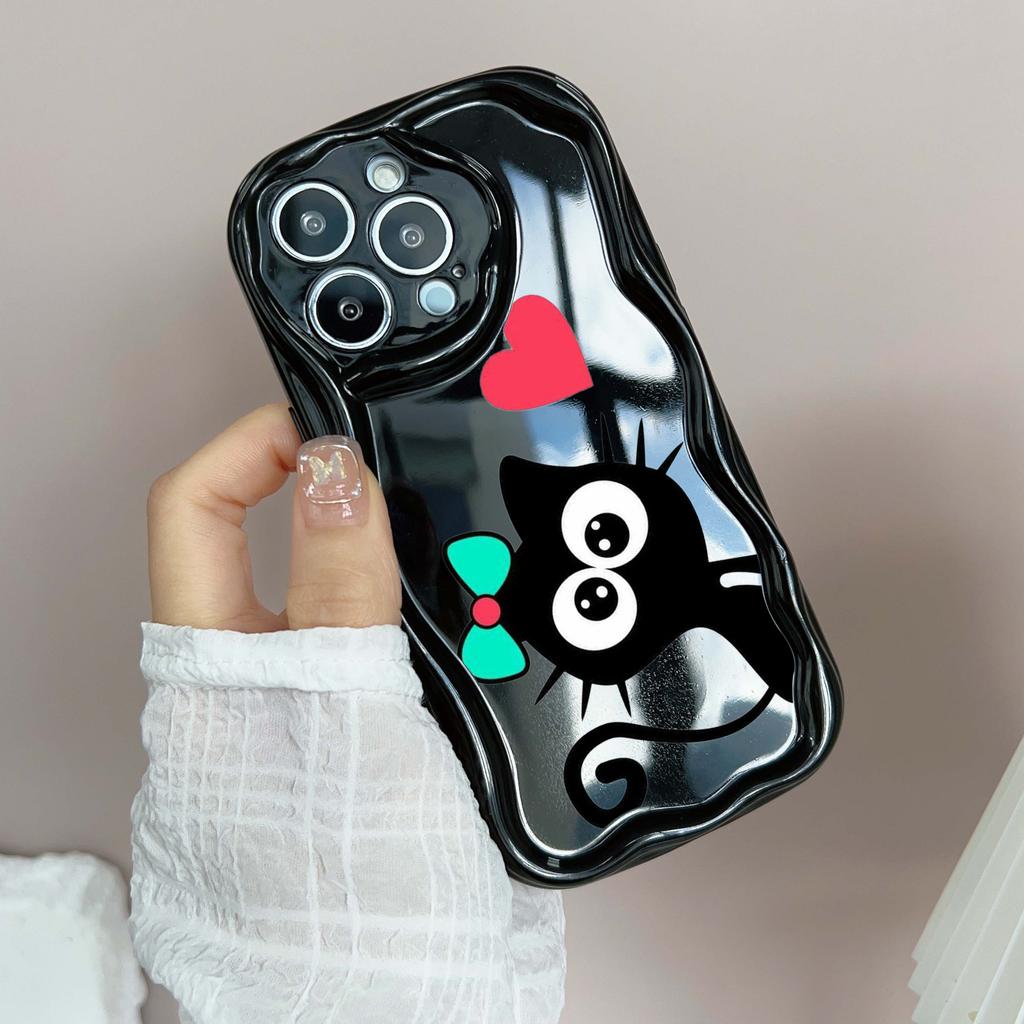 LZ11 Cat Cute Art Design Clear Soft Wave Phone Cases for iPhone 15 13 Pro Max 12 Mini 14 8 Plus XS Max XR 6 Protection Back Cover