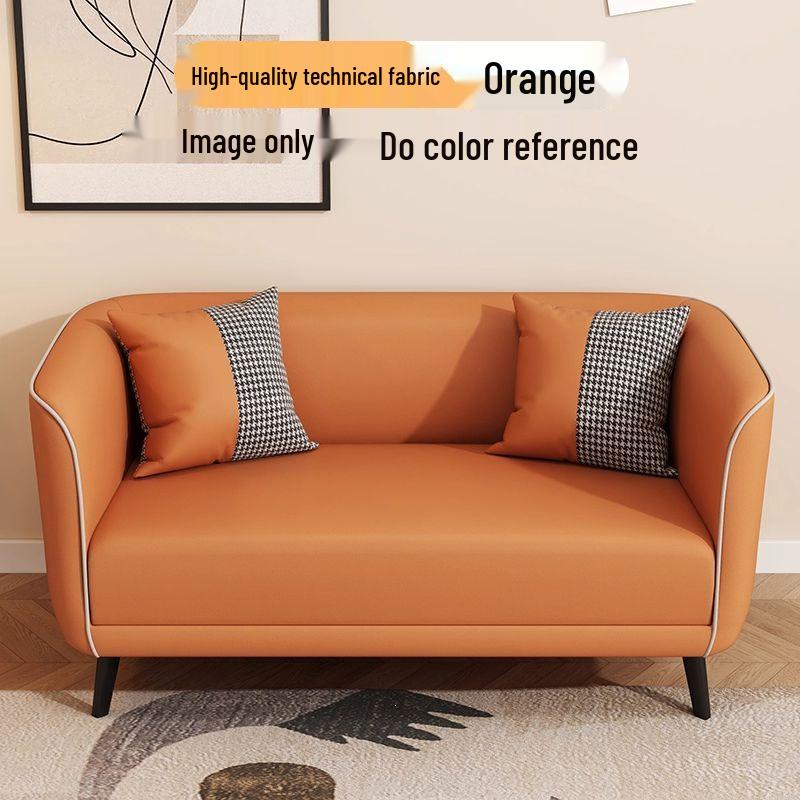 Modern Minimalist Double Sofa for Small Apartments - Tech Fabric & Trendy Design