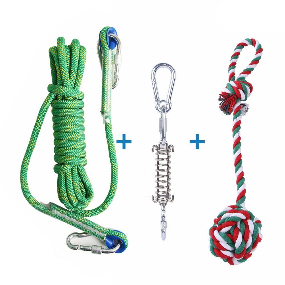 5M Dog Spring Pole Toys Cotton Rope Dog Chew Toy Pet Accessories Dog Teething Toy for Dogs Puppy