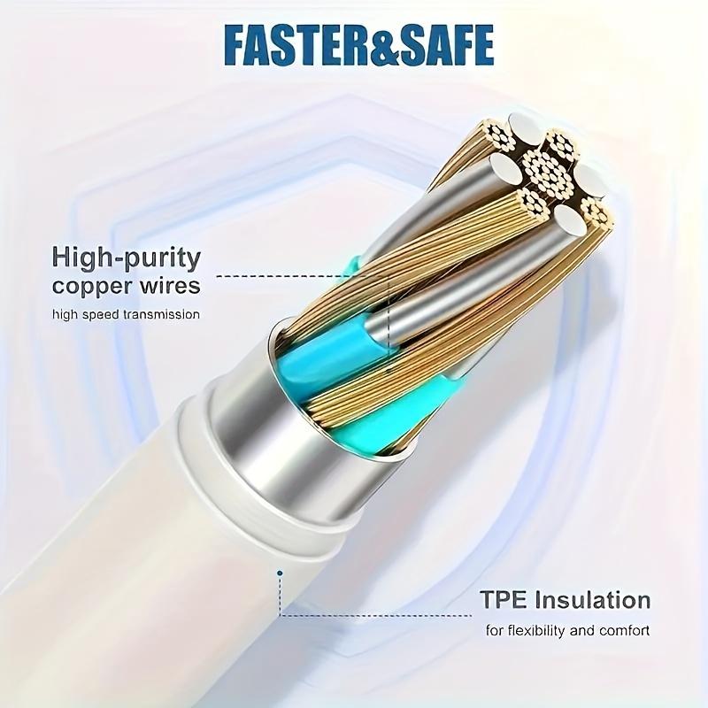 1 шт. 3 шт. для iPhone кабель для зарядки Lightning кабель для передачи данных оригинальный MFi сертифицированный USB A кабель для зарядки подходит для iPhone 13 12 11