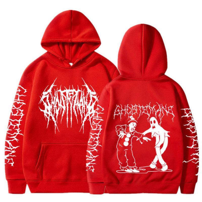 Ghostemane Худи с двусторонним принтом Свитшот Мужская мода Хип-хоп Металл Рок Худи Спортивный костюм Оверсайз Y2k Уличная одежда Уличная одежда