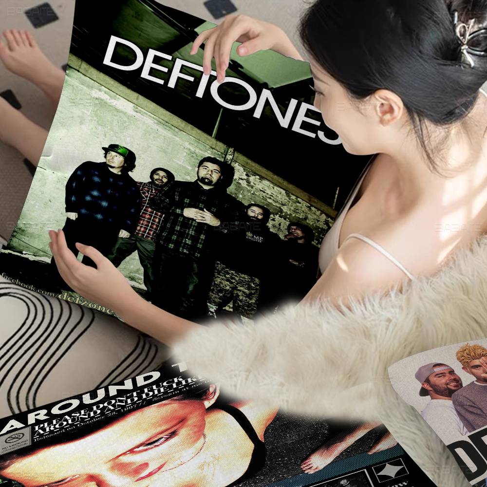 Классическая Подушка-Подушка для Офиса с Логотипом Группы D-Deftones, Чехол на Подушку для Автомобиля 45X45 см, Подушка для Поясницы, Чехол на Подушку для Дивана