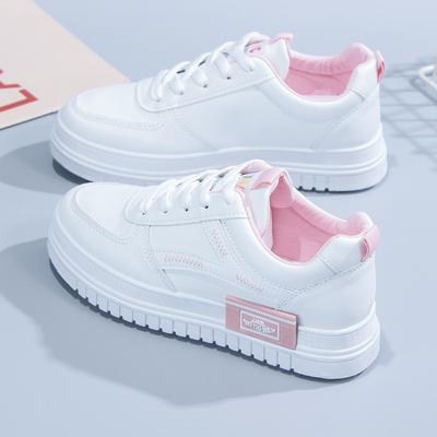 Мода 2024 года. Женская обувь. Женские кроссовки на платформе из искусственной кожи. Женские кроссовки для бега. Дышащая спортивная обувь. Нескользящая женская обувь для бега.