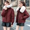 Short Down Cotton-padded Clothes 2025 Winter New Foreign Style Korean Version Loose Cotton-padded Clothes Thickened Fur Collar Jacket Cotton-padded