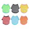 Dogs Striped T-Shirt Pet Round Neck Tee Shirt Short Sleeve Casual Pullover Puppy Apparel for Small Medium Dogs