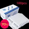 Box of 100 Portable Alcohol Prep Pads with 70% Isopropyl Alcohol for Antiseptic Sterilization
