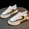 Повседневные кроссовки на платформе Женские кожаные белые Женские спортивные туфли Летние на толстой подошве Модные туфли на платформе Вулканизированные туфли