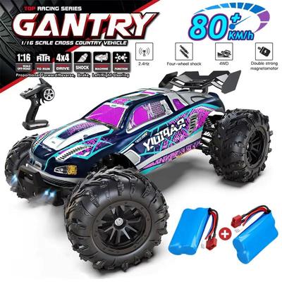 Новый 1:16 Внедорожный 4x4 высокоскоростной 80 км/ч бесщеточный RC дрифт-кар со светодиодными огнями 4WD электрический скоростной гоночный RC Monster Truck для детей и взрослых