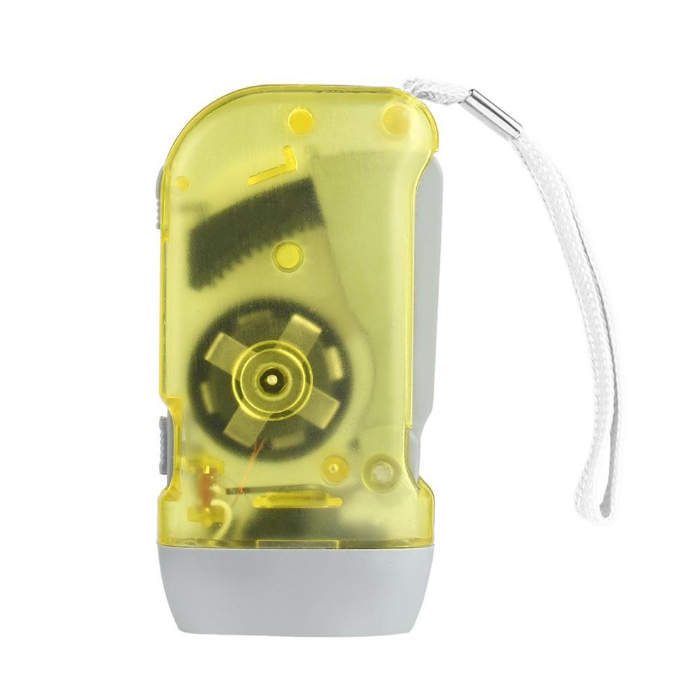 Lightweight Hand Pressing Dynamo Flashlight Outdoor Emergency Hunting Lighting Lamp Waterproof Handy Flashlight