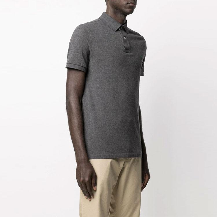 Polo Ralph Lauren Logo Patch Pullover Рубашка поло с коротким рукавом Унисекс Рубашки поло Серый 710782592-002