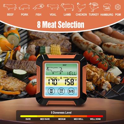 Цифровой пищевой термометр для кухни, барбекю, выпечки, термометр для мяса, духовки, зонд из нержавеющей стали, будильник, таймер, кухонные принадлежности