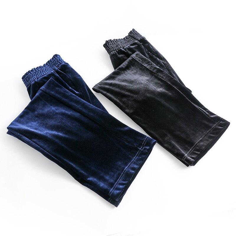 2022 Autumn Winter Casual High Waist Trousers Lady Velour Bell Bottom Vintage High StreetVelvetLong Pants Women Korean Stytle