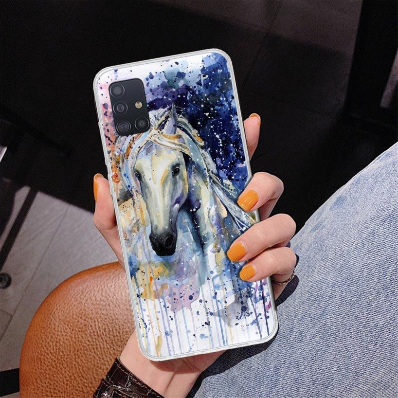 Масляная живопись Животное Лошадь Чехол для телефона Для Samsung Galaxy A52 A32 A22 A12 A51 A31 A50S A30S A20S A10S Note 20 Ultra 10 Plus S10 A7