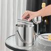 Stainless Steel Ice Bucket with Lid Double-Wall Insulated Wine Champagne Cooler 1.4/2/3L Large Capacity Rust-Proof Barrel for Bars Hotels Parties
