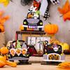 Halloween Decorations Wood Signs Pumpkin Dwarf Table Centerpiece Halloween Table Decor For Home Living Room Decor