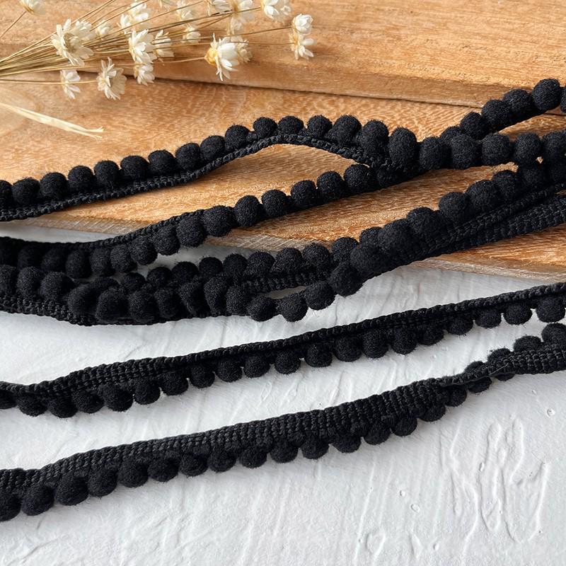 Черная кружевная органза для самостоятельного изготовления одежды и аксессуаров - украшение горловины и подола юбки