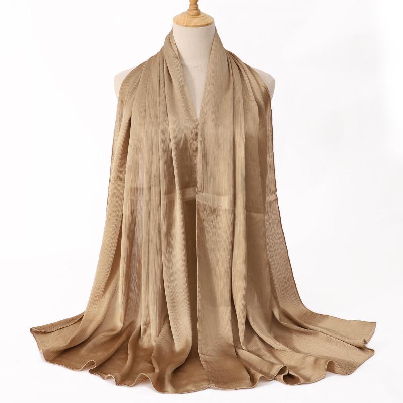 МОДНЫЕ МЕДИНСКИЙ ШЕЛКОВЫЙ ХИДЖАБЫ ИЗ жатого АТЛАСНОГО ШЕЛКА ЖЕНСКИЕ ДЛИННЫЕ ОДНОТОННЫЕ ЦВЕТНЫЕ ОДНОТОННЫЕ ХИДЖАБЫ Повязка на голову макси исламский Sjaal 180*70 СМ