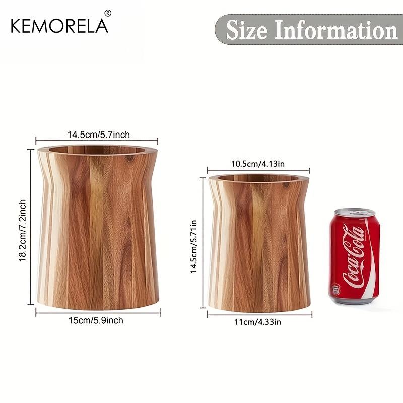 Вращающаяся на 360 градусов подставка для кухонных принадлежностей - Деревянный органайзер для столешницы для ложек, лопаток, половников, компактный вращающийся контейнер