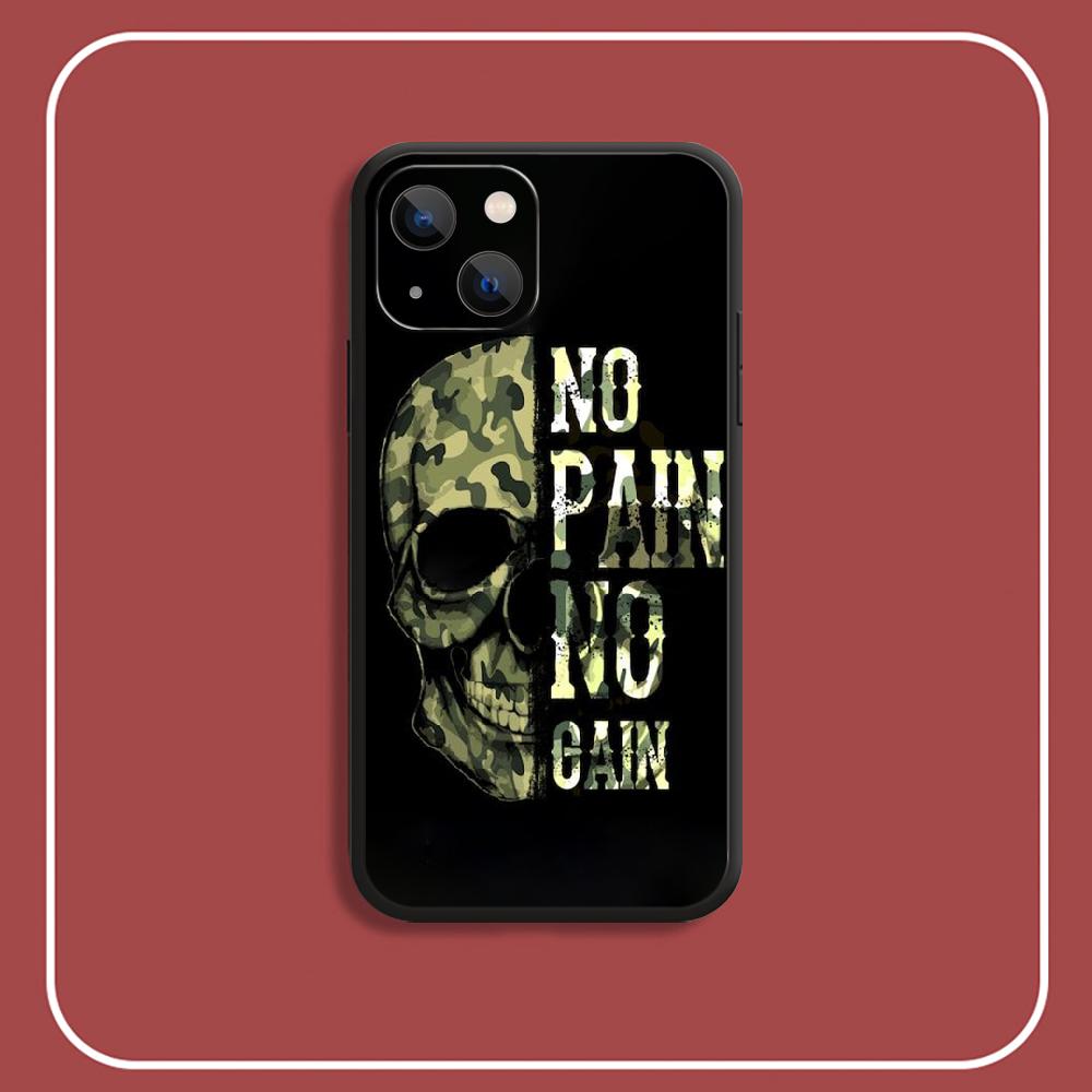 Чехол для телефона «Без боли, без усиления» для iPhone Samsung Galaxy Redmi Xiaomi Oppo OnePlus Note SA 7 8 9 10 11 12 13 14 20 21 22 23 53 54 Pro Max Plus Ultra