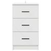 Nightstand with Drawers White 38 x 38 x 66 cm Engineered Wood